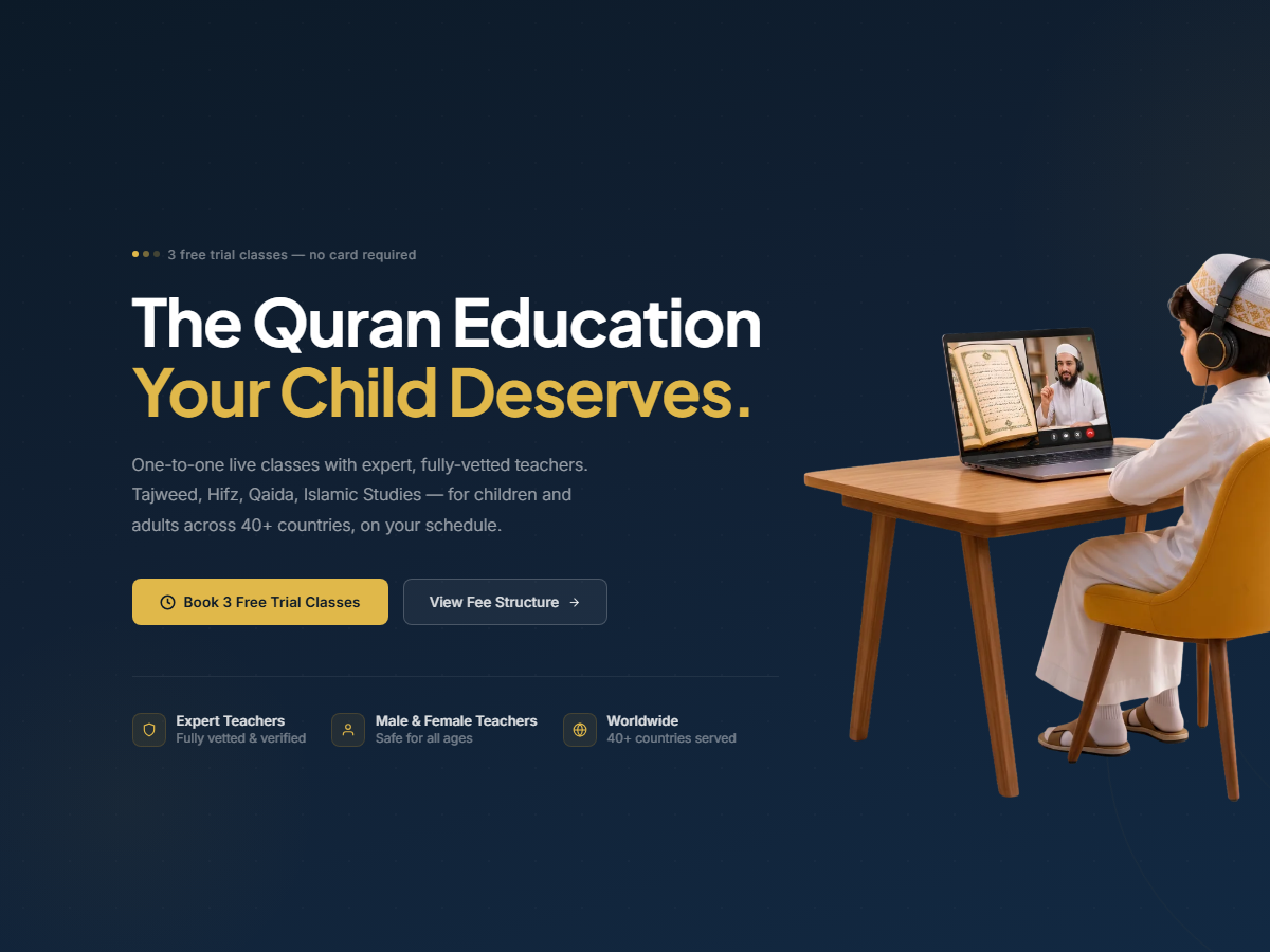 Smart Quran Academy - Global 1-on-1 Online Quran Learning LMS